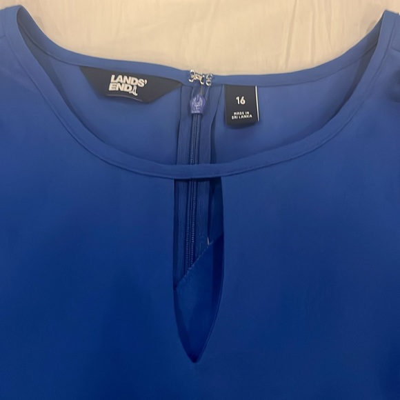 Lands End Keyhole Crepe Blouse s/s - size 16 - Picture 4 of 5